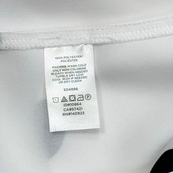 LOFT Polka Dot Flutter Sleeve Blouse - Size XL - Picture 7 of 8